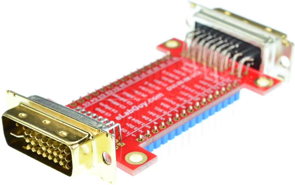 DVI-I Dual Link Female connector Breakout Board